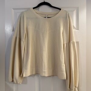 Anthropologie cream blouse